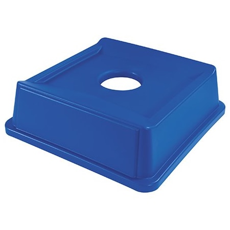 Rubbermaid Rubbermaid Square Recycling Bottle and Can Lid - 35 & 50 Gallon, Blue BUY00031044